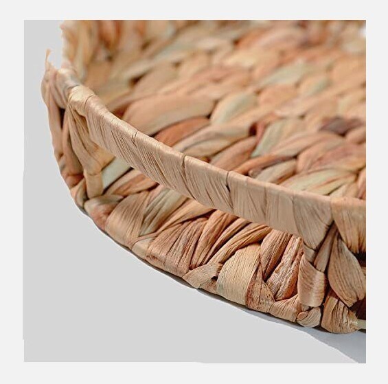 Natural Water Hyacinth Storage Baskets Made by Hand