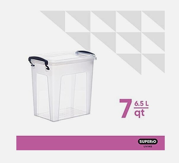 Deep Storage Bin with Lid X-Deep Small Clear Storage Box