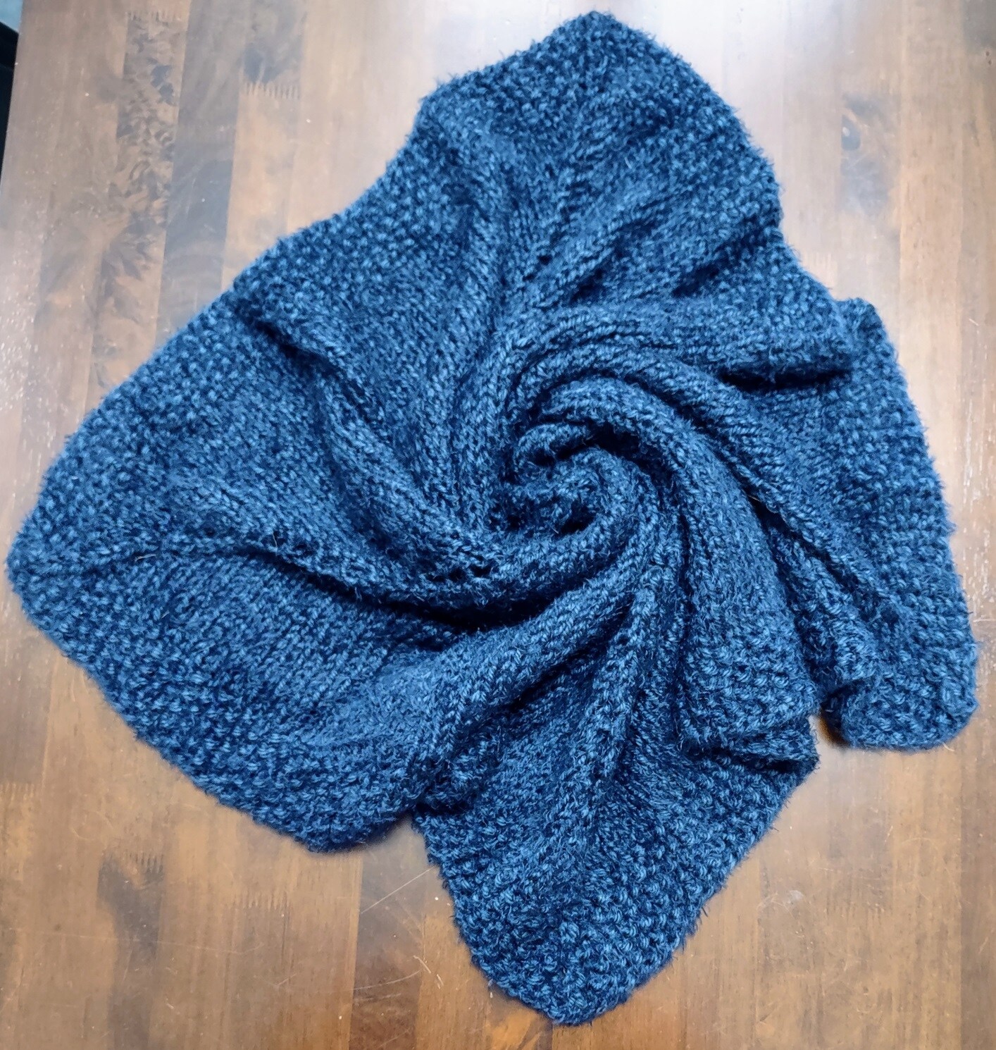 Hand knitting store baby blanket