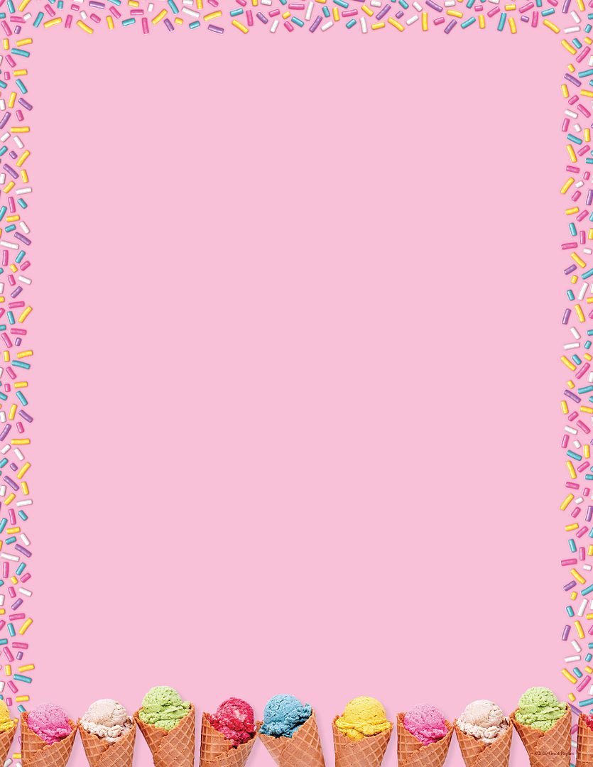 Great Papers! Scoops Ice Cream Stationery Letterhead, Invitations and Announcements, Printer Friendly, 8.5"x11", 80 Pack