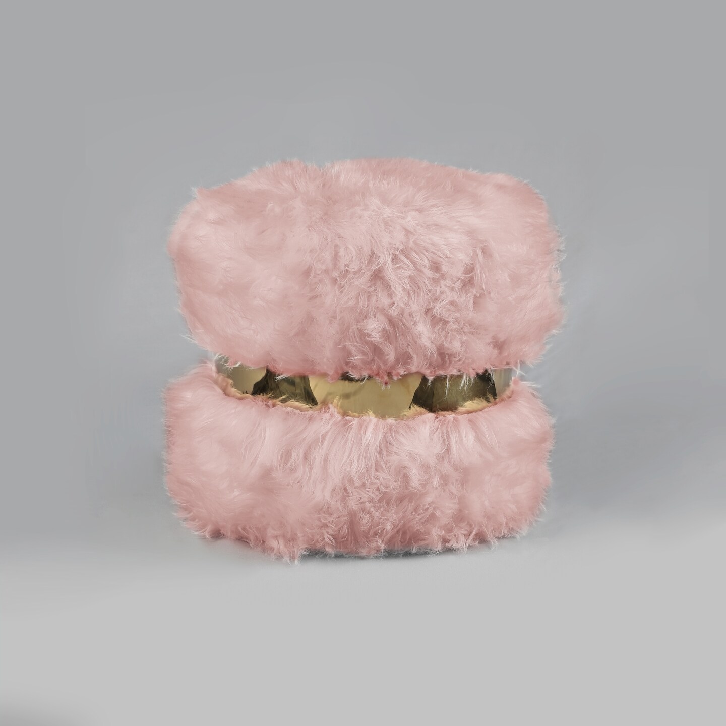Hassan Faux Fur Ottoman