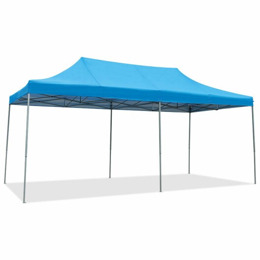 10&#x27; x 20&#x27; Carport Tent Pop Up Wedding Tent Folding Shelter Canopy-Blue