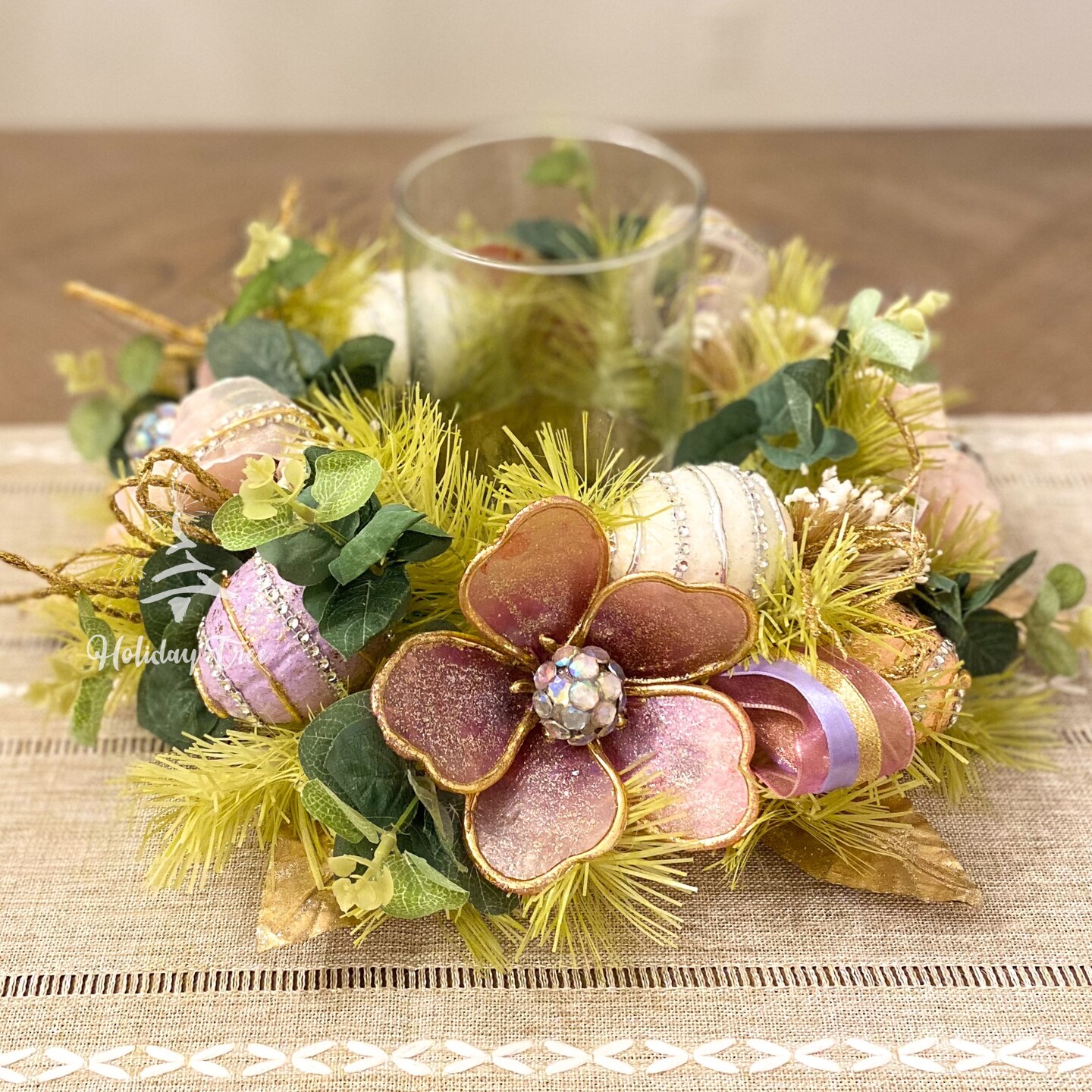 Easter Decorations - Easter Elegant Tabletop Hurricane