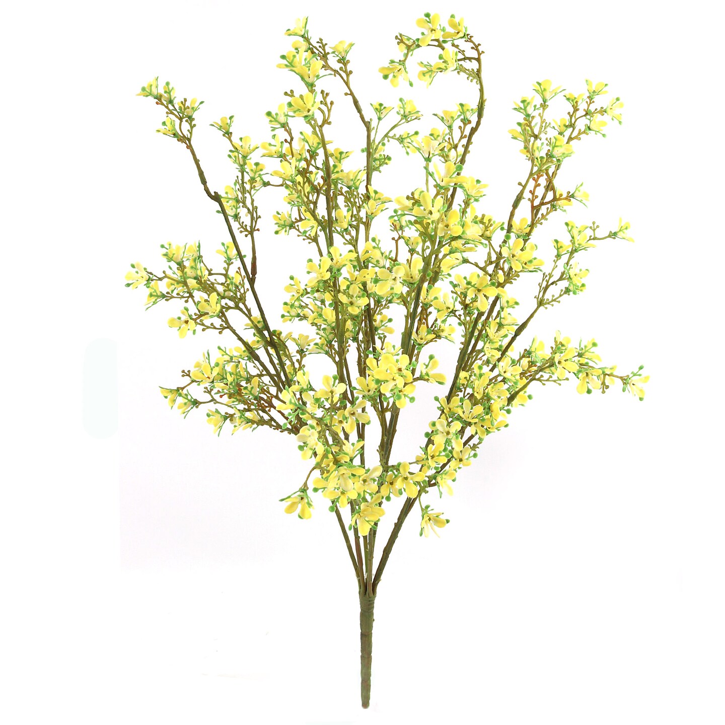 12-Pack: 22&#x22; UV Mini Yellow Flower Bush with 14 Sprays by Floral Home&#xAE;