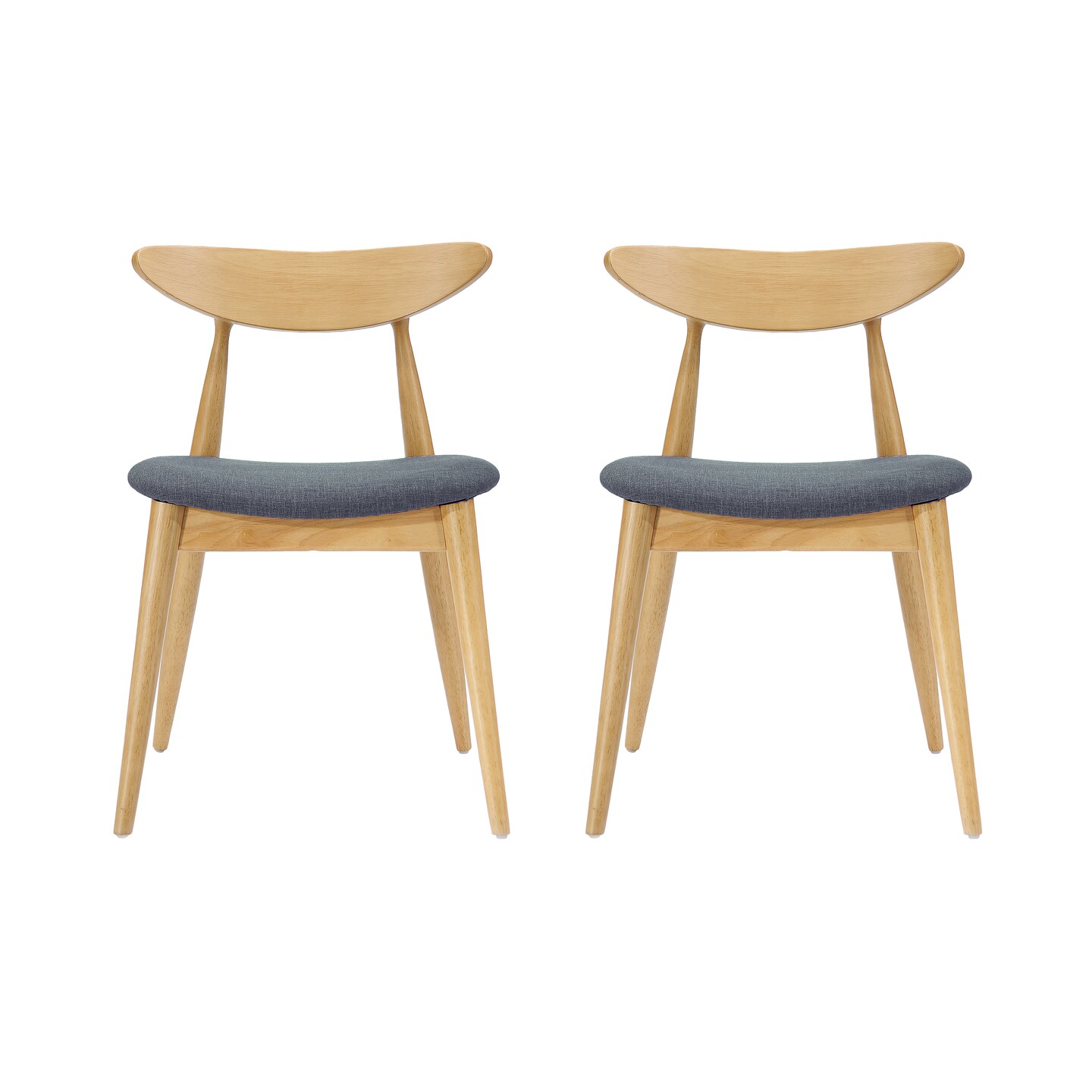 GDFStudio Issaic Mid-Century Modern Dining Chairs (Set of 2)