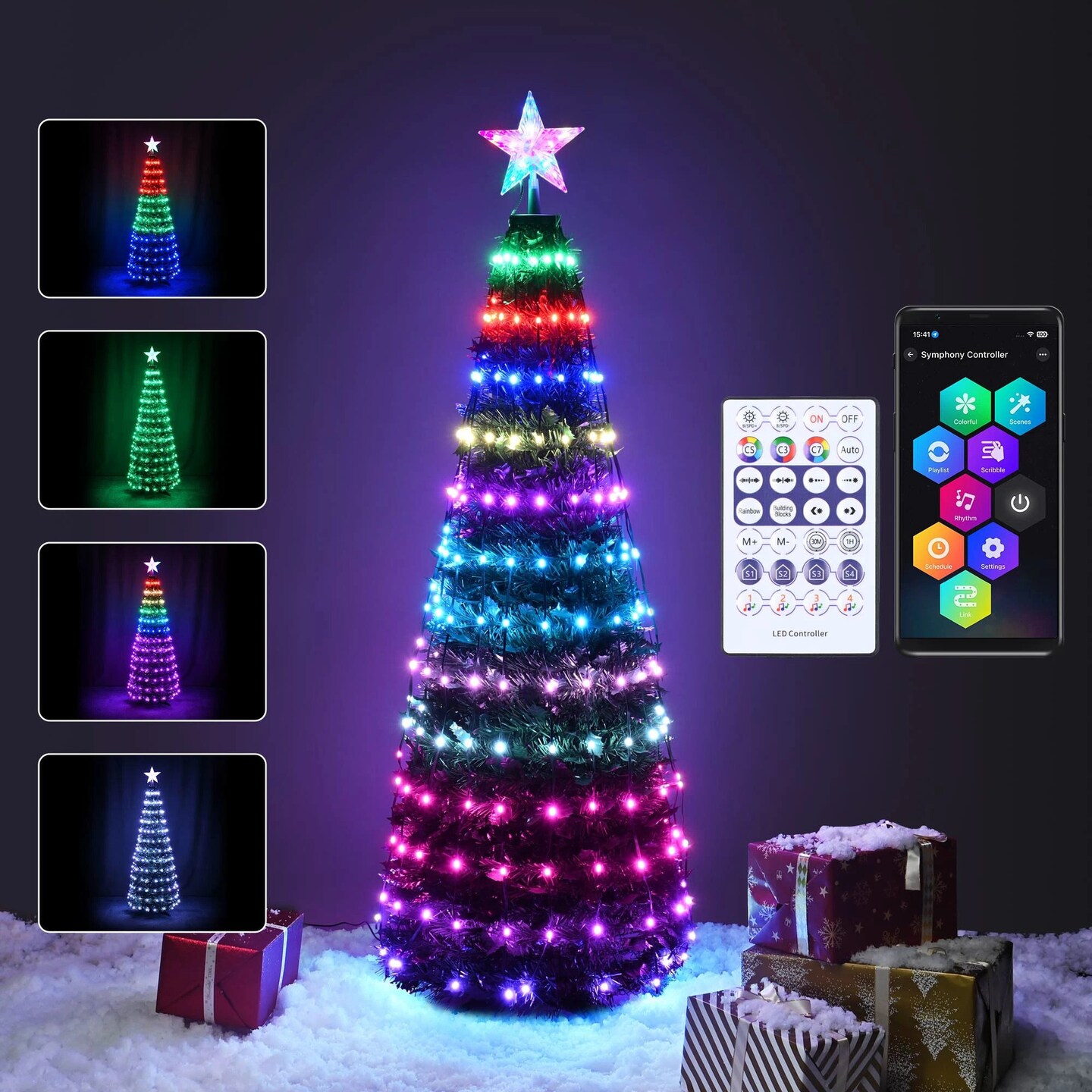 1.5m Christmas Tree with Lights