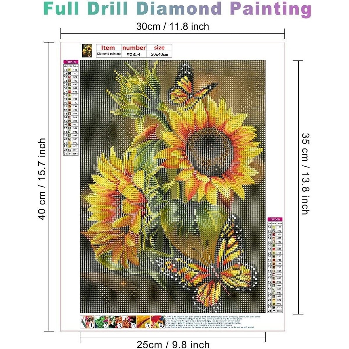 Stylish Sunflowers Diamond Painting Kit