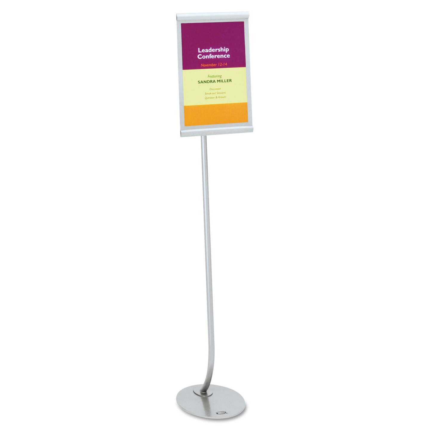 Designer Sign Stand, Silver Aluminum Frame, 11 x 17 Designer Sign Stand, Silver Aluminum Frame, 11 x 17