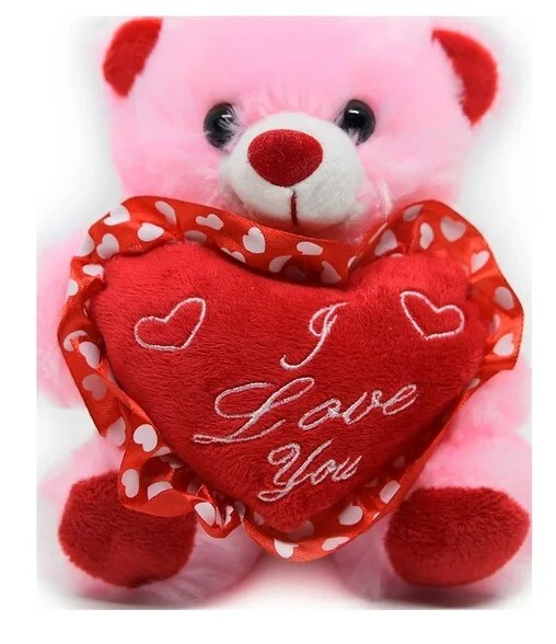 6" Pink Valentine Gift Teddy Bear with "I Love You " Heart Stuffed Animal