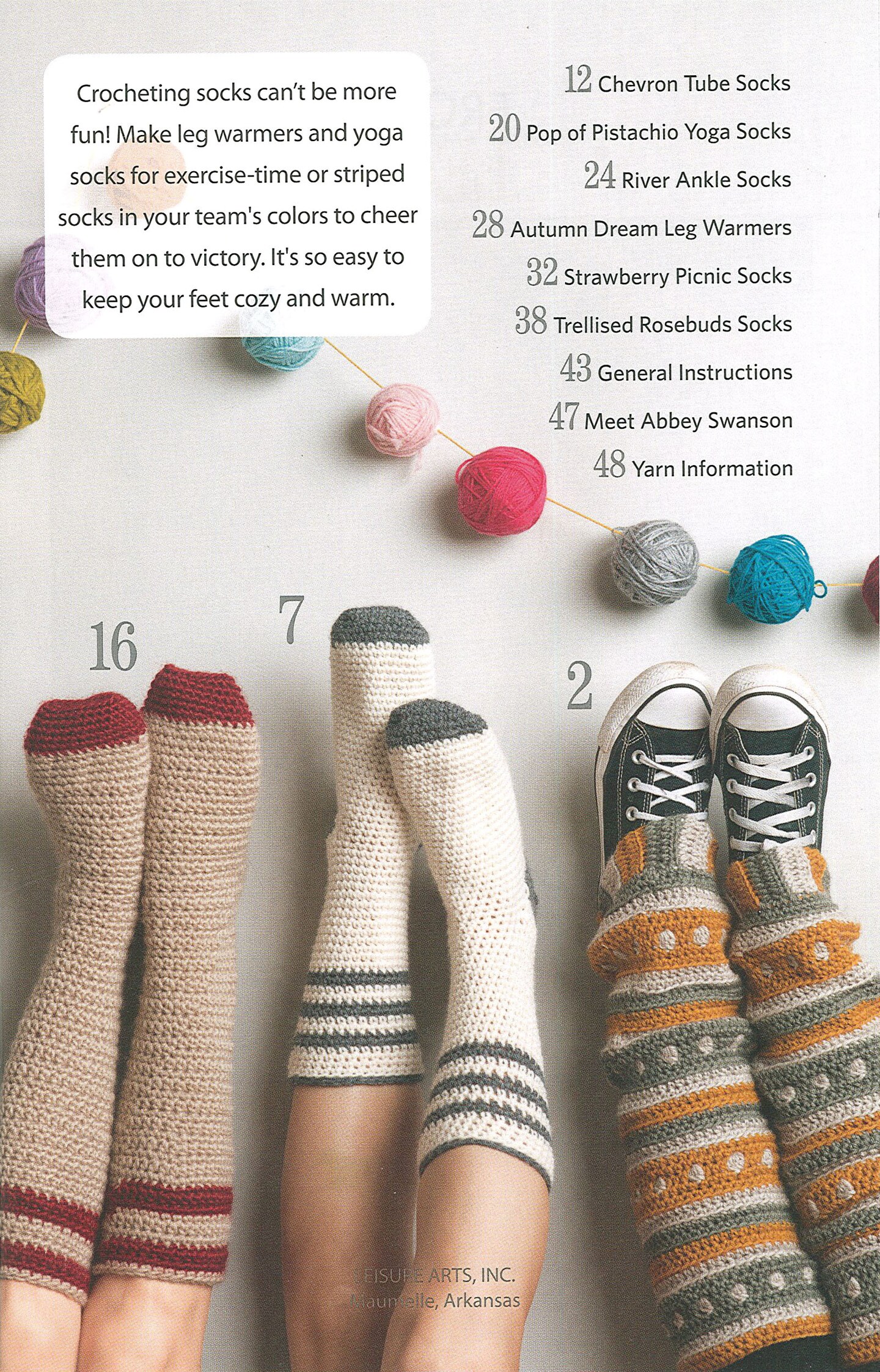Leisure Arts Make Fun Socks Crochet Book