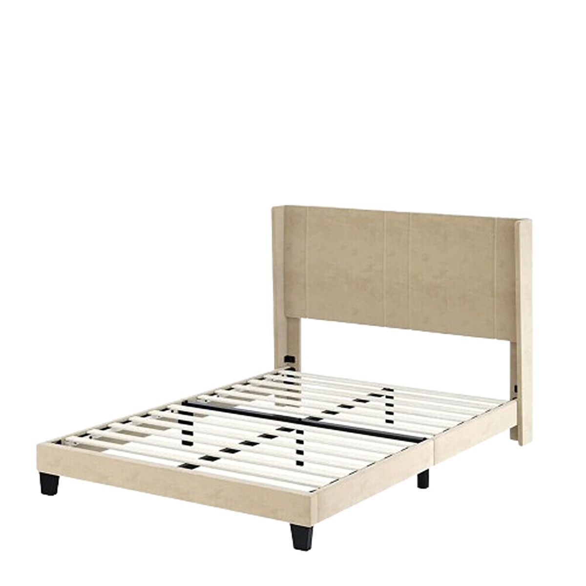 Queen Sturdy Bed Frame with Tufted Headboard Michaels