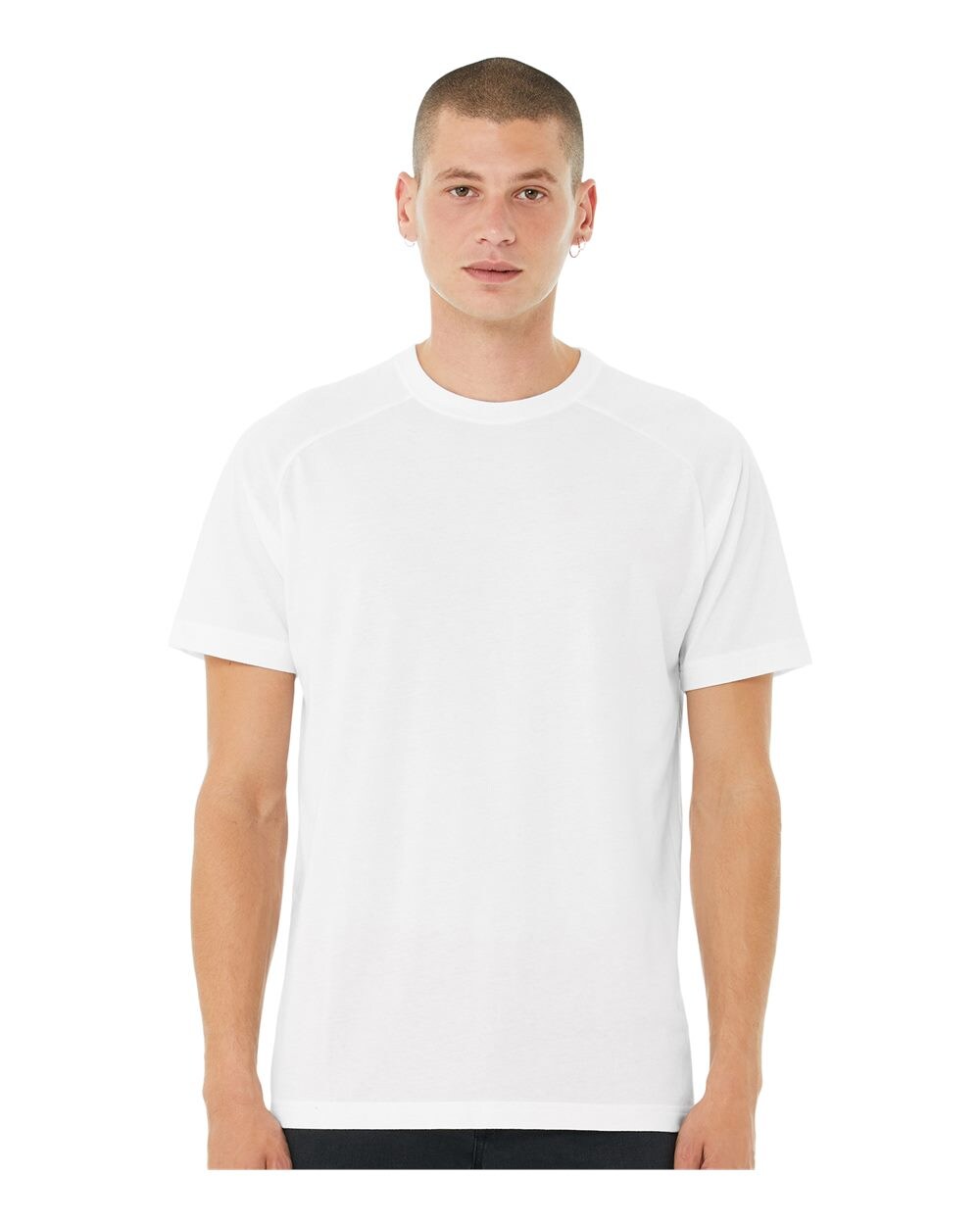 BELLA + CANVAS Heather CVC Raglan Short Sleeve Crewneck T-Shirt for Modern Casual Looks & Custom Printing Tee