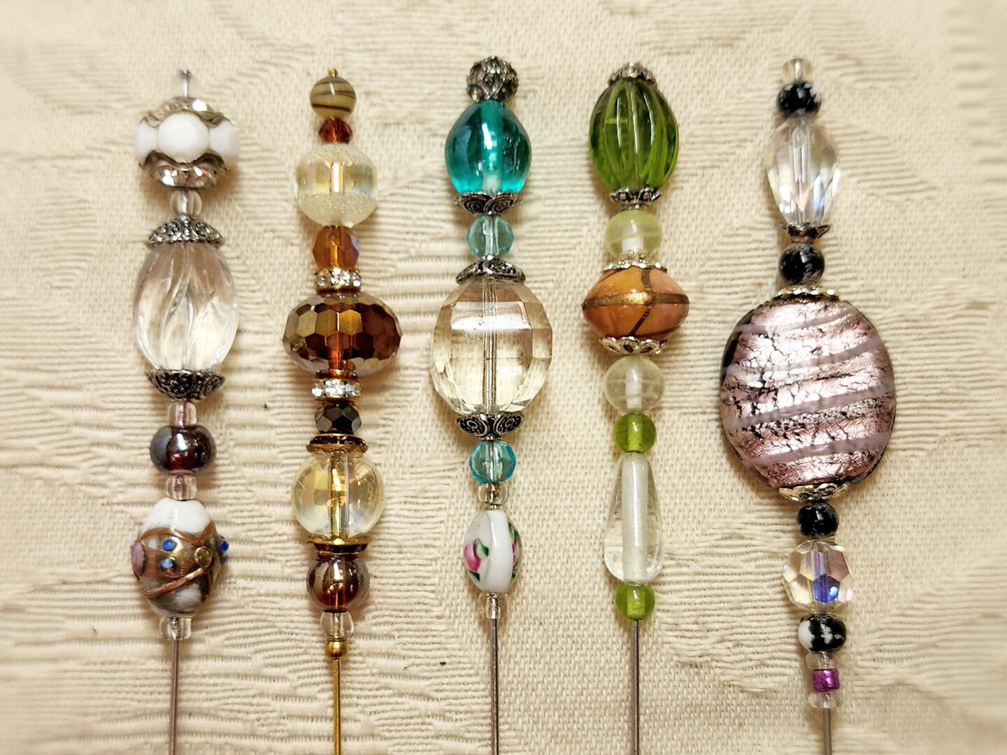 Stick pin, lapel pin, scarf pin, beaded stick pins, beaded lapel