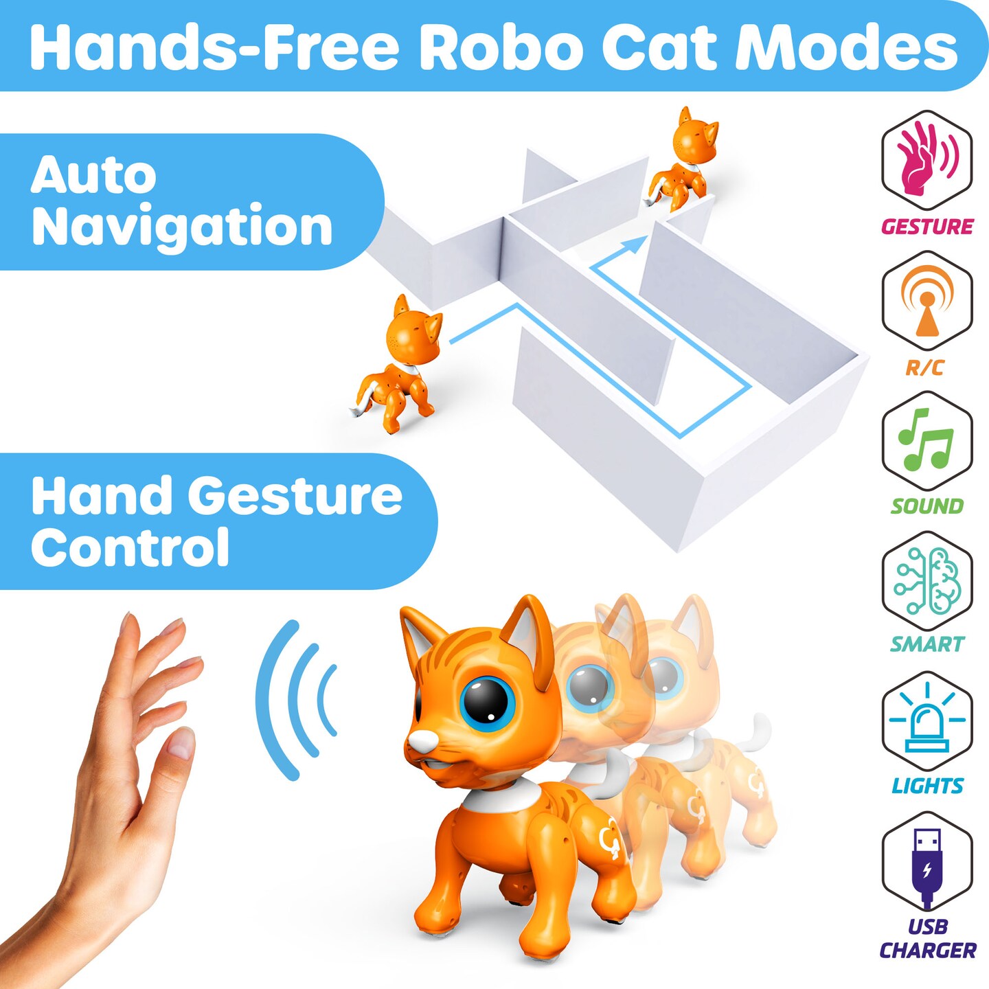 Power Your Fun Robo Pets Cat for Girls and Boys