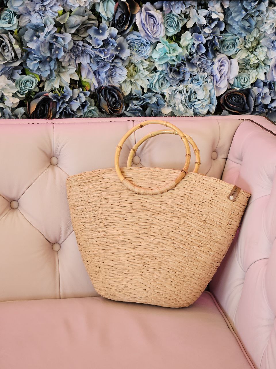 Raffia Beach Tote, Handmade Raffia Bag, Raffia Crochet Bag