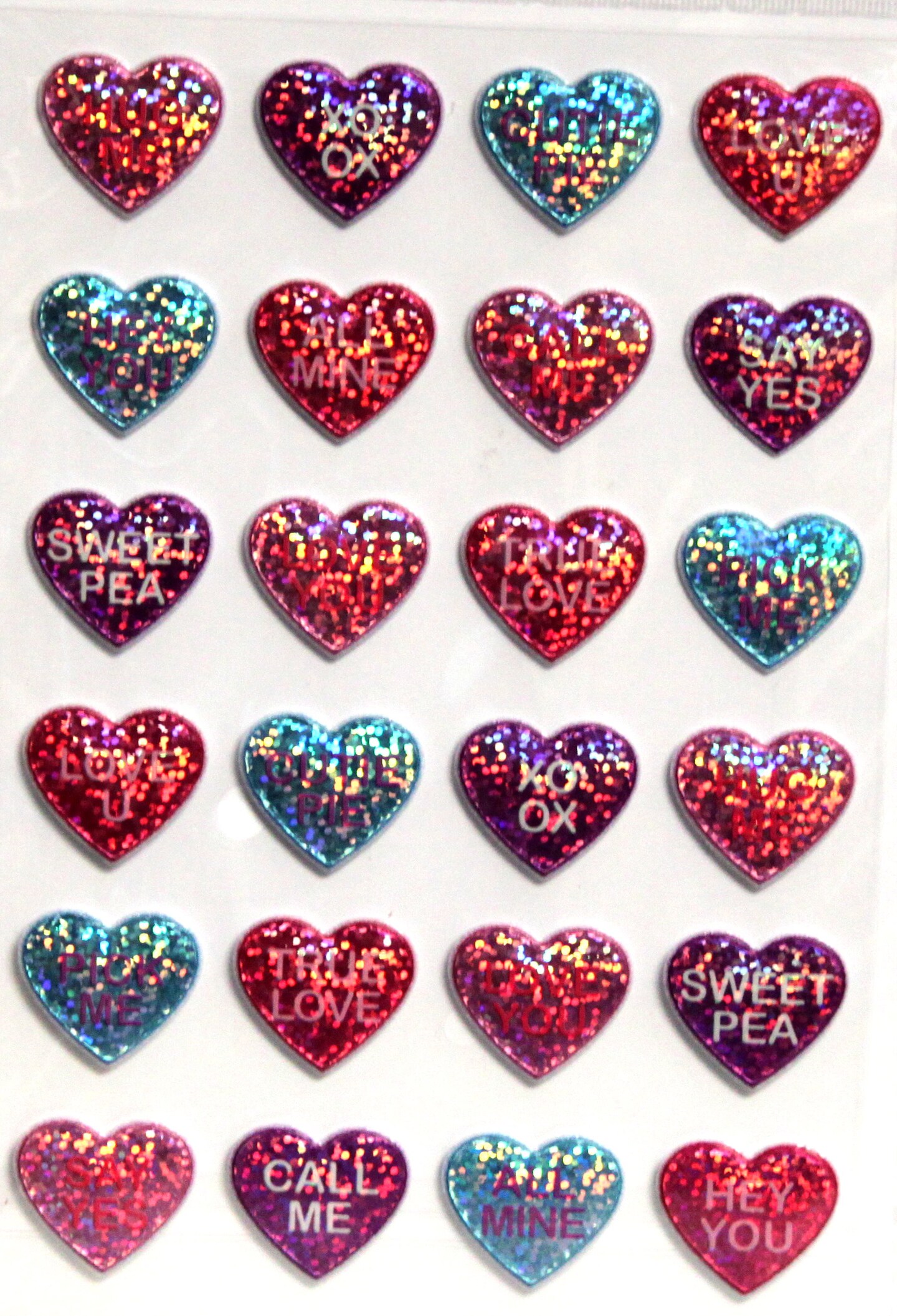Premium Valentine&#x27;s Day Words Dimensional Puffy Stickers
