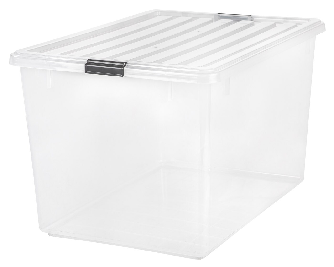 IRIS USA 132 Quart/36 Gal. Stackable Plastic Storage Bins with Lids and Latching Buckles, 1 Pack