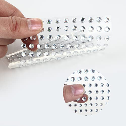 2310 Pieces Self Adhesive Rhinestone Gem Stickers for Face Nail Body Makeup Festival,4 Size 14 Sheets Bling Jewels Stickers for Kids DIY Craft Card Decorations