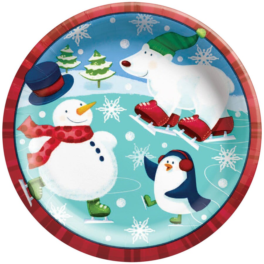 Holiday Fun 6.75&#x22; Paper Plates, 8ct