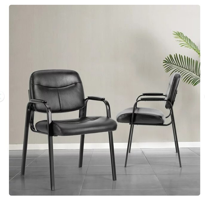 Two cozy and sturdy waiting room chairs that are ideal for offices, clinics, and lounges for visitors and clients