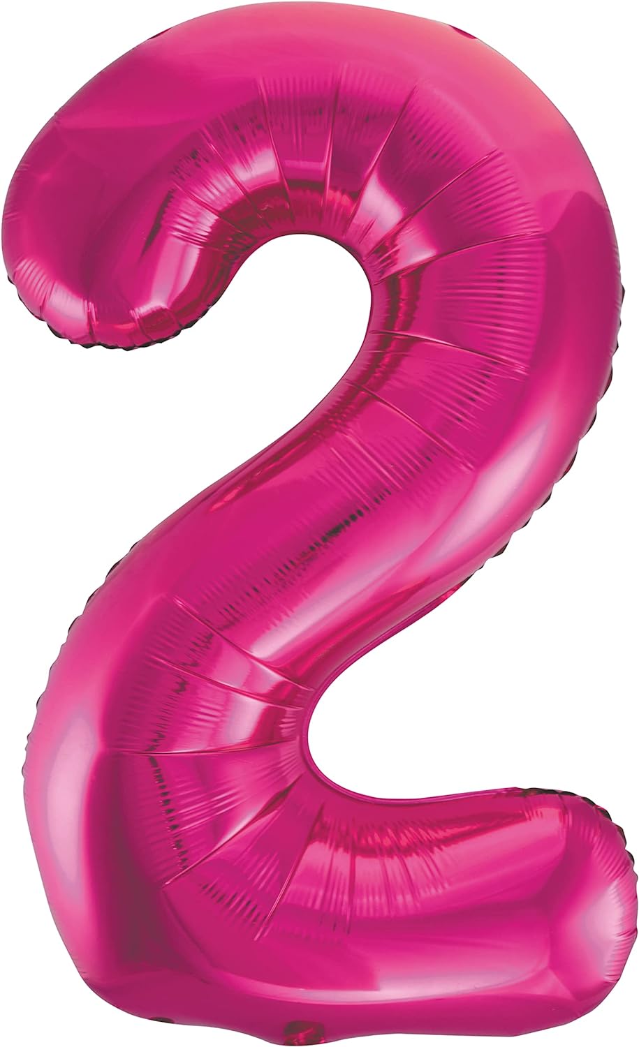 Pink Number 2 Shaped Foil Balloons - 34" (Pack Of 5) - Premium Quality Party Decorations For Birthdays, Anniversaries & Special Celebrations