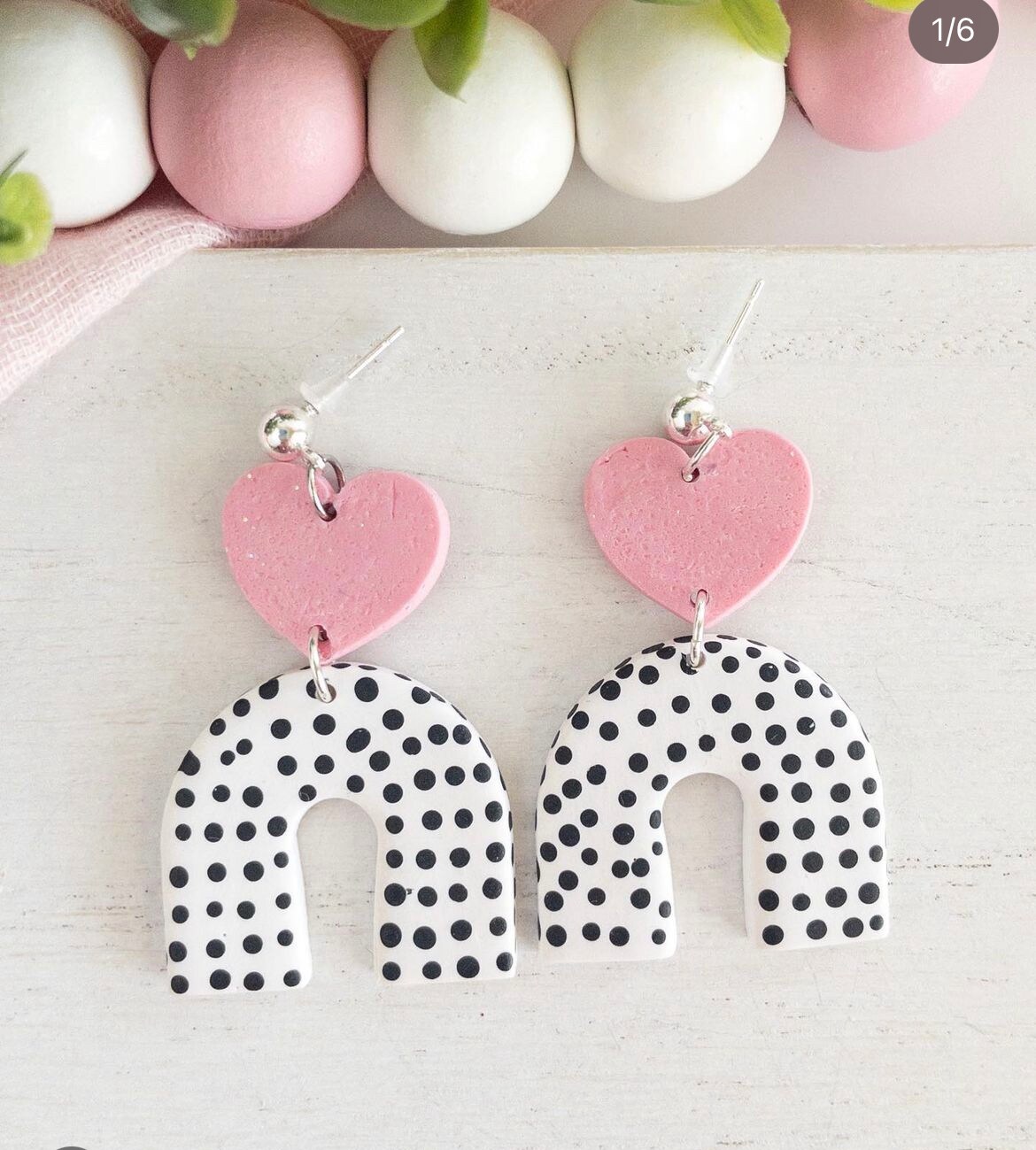 Hearts and dots dangles