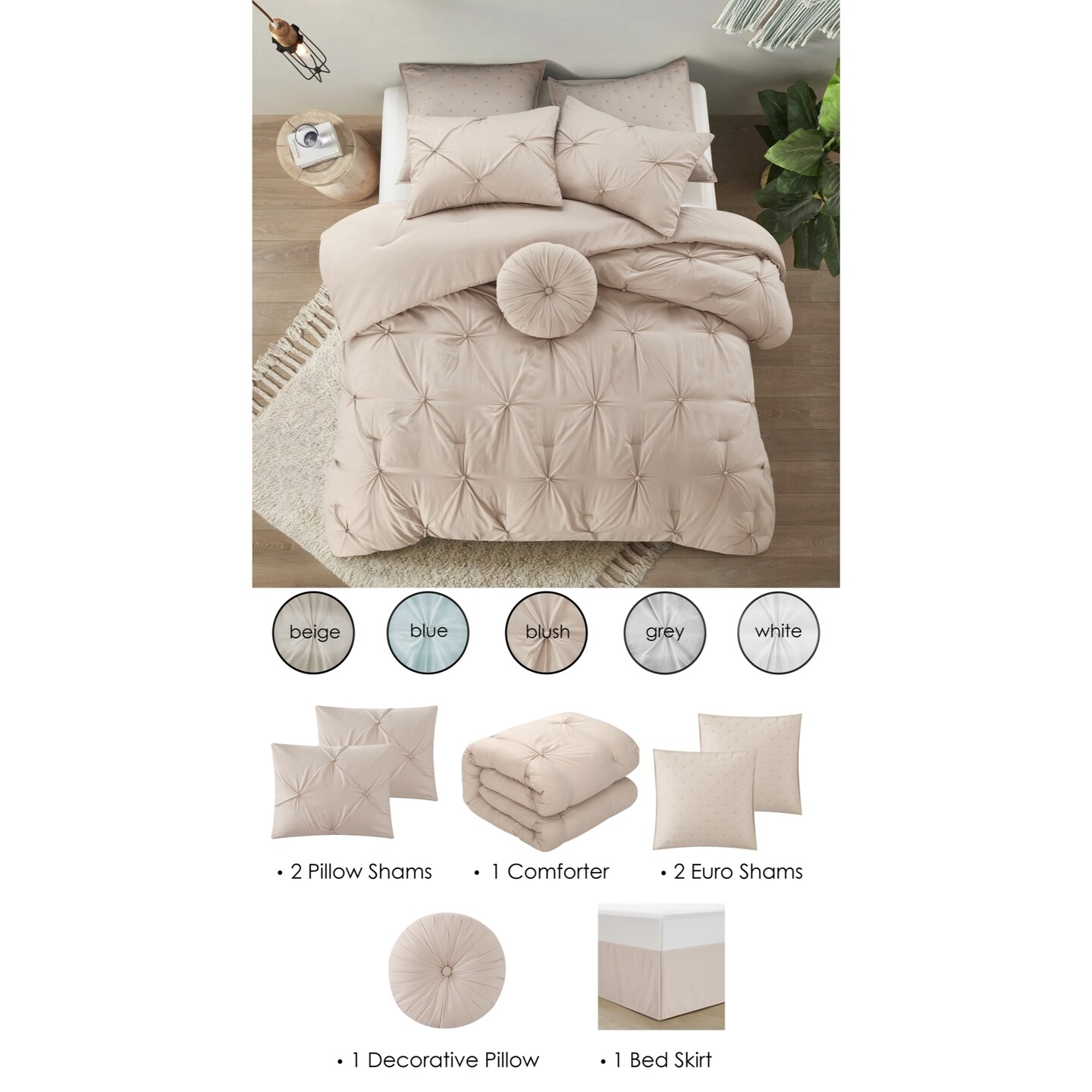 Bed skirts and pillow cheap shams