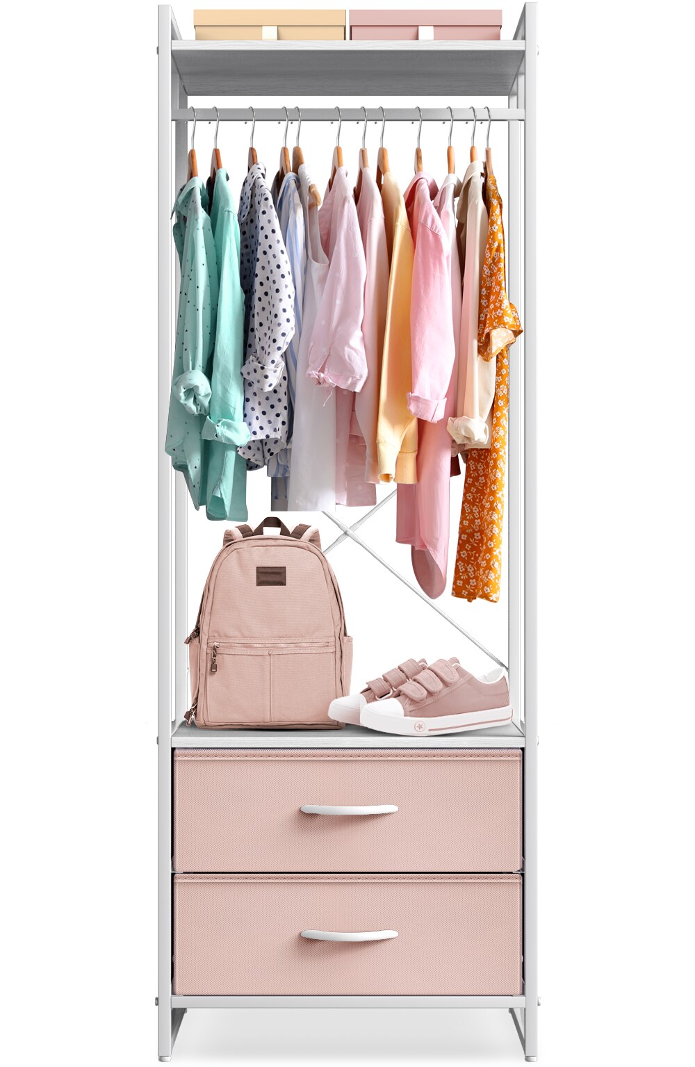 Sorbus Clothing Rack with Drawers - Clothes Stand Dresser - Wood Top, Steel  Frame, & Fabric Drawers - Tall Closet Storage Organizer - Garment Rack for  Hanging Shirts, Dresses, & Jackets