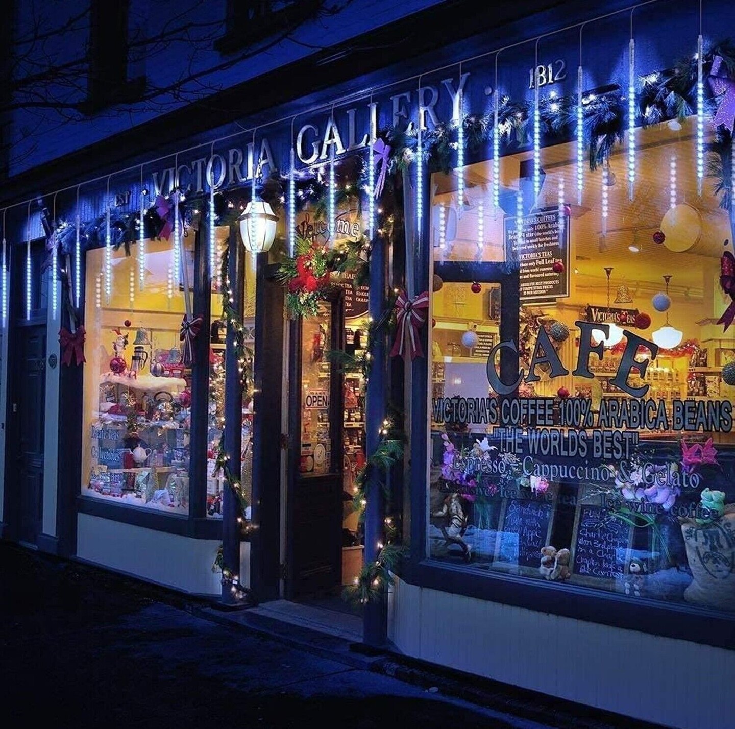 LED Solar Lights Meteor Shower Rain Tree String Light Outdoor