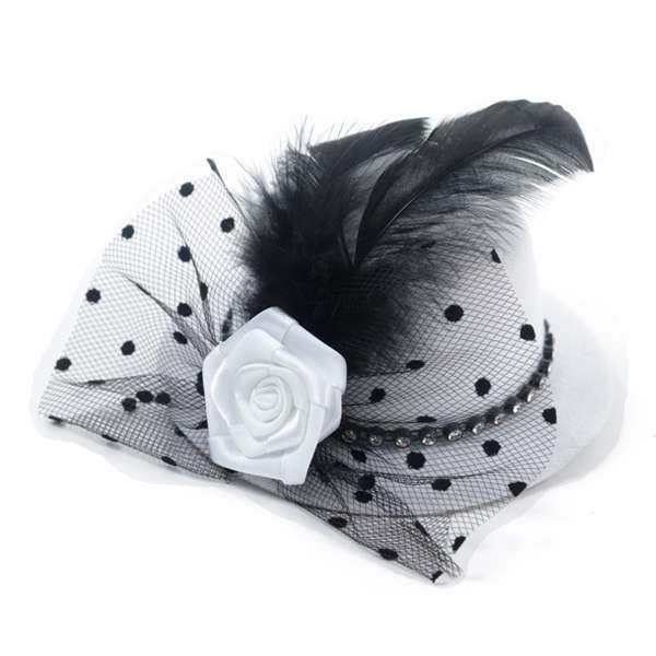 Patricia White Mini Top Fascinator Hat