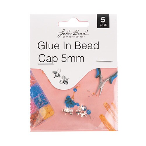 5mm Glue in Bead Caps by John Bead