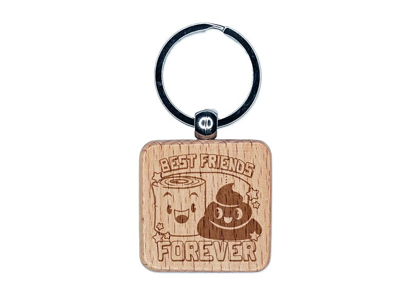 Poop and toilet paper 2025 keychain