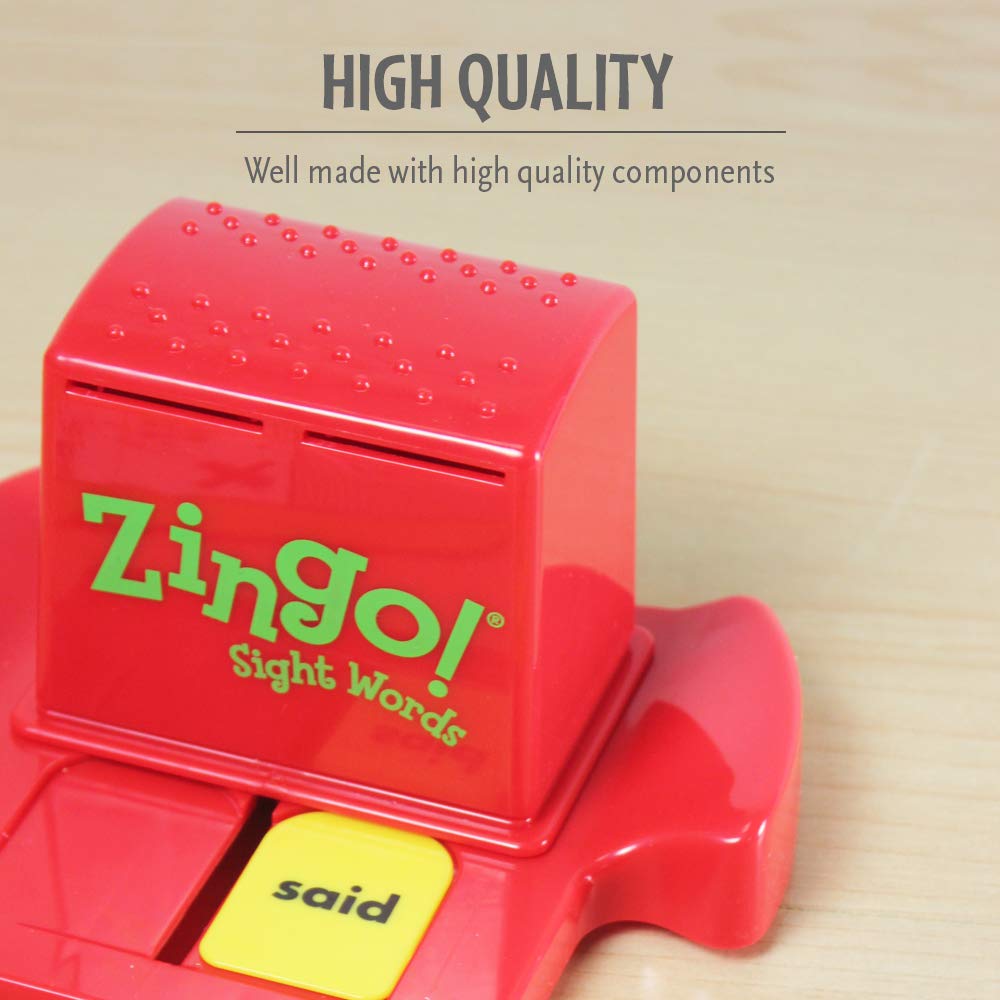 Zingo Sight Words Award Winning Early Reading Game for Pre-K to 2nd Grade - Toy of the Year Finalist, A Fun and Educational Game Developed by Educators for Boys and Girls, Multicolor