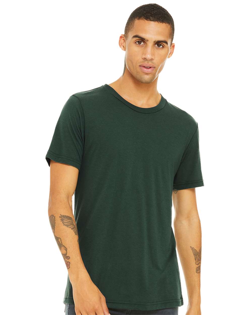 BELLA+CANVAS Men’s Triblend Crewneck Short Sleeve T-Shirt for Summer Wear, Casual Style & Lightweight Everyday Tee