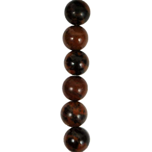 6 Packs of Mahogany Obsidian Beads Pack of 18