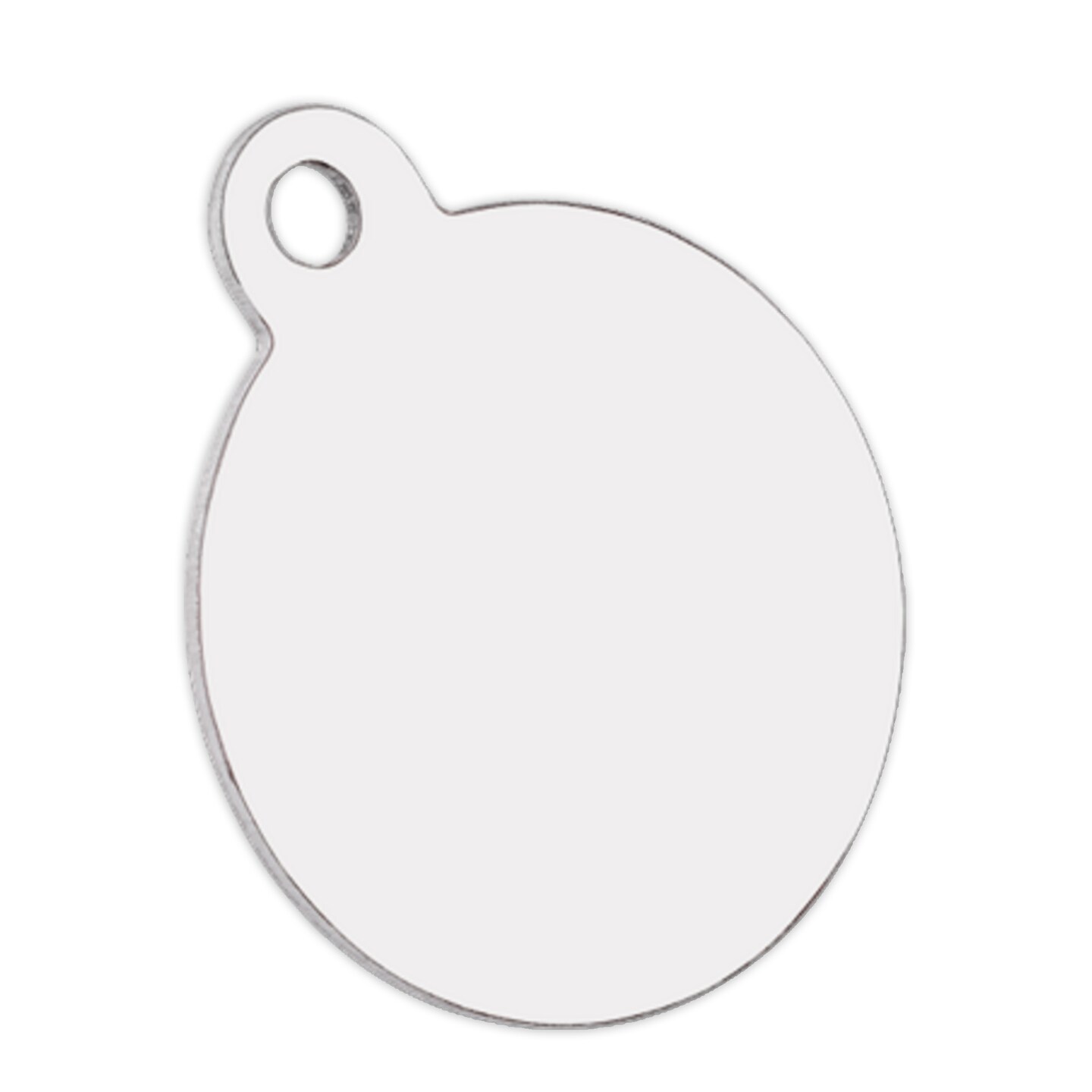 Unisub Sublimation Blank Printing Supplies Aluminum Round Pet Tag - 1.5 x  1.25 - 1-Sided - Round Sublimation Dog Tag Product for Sublimation Pet Tags  for Dogs or Cats