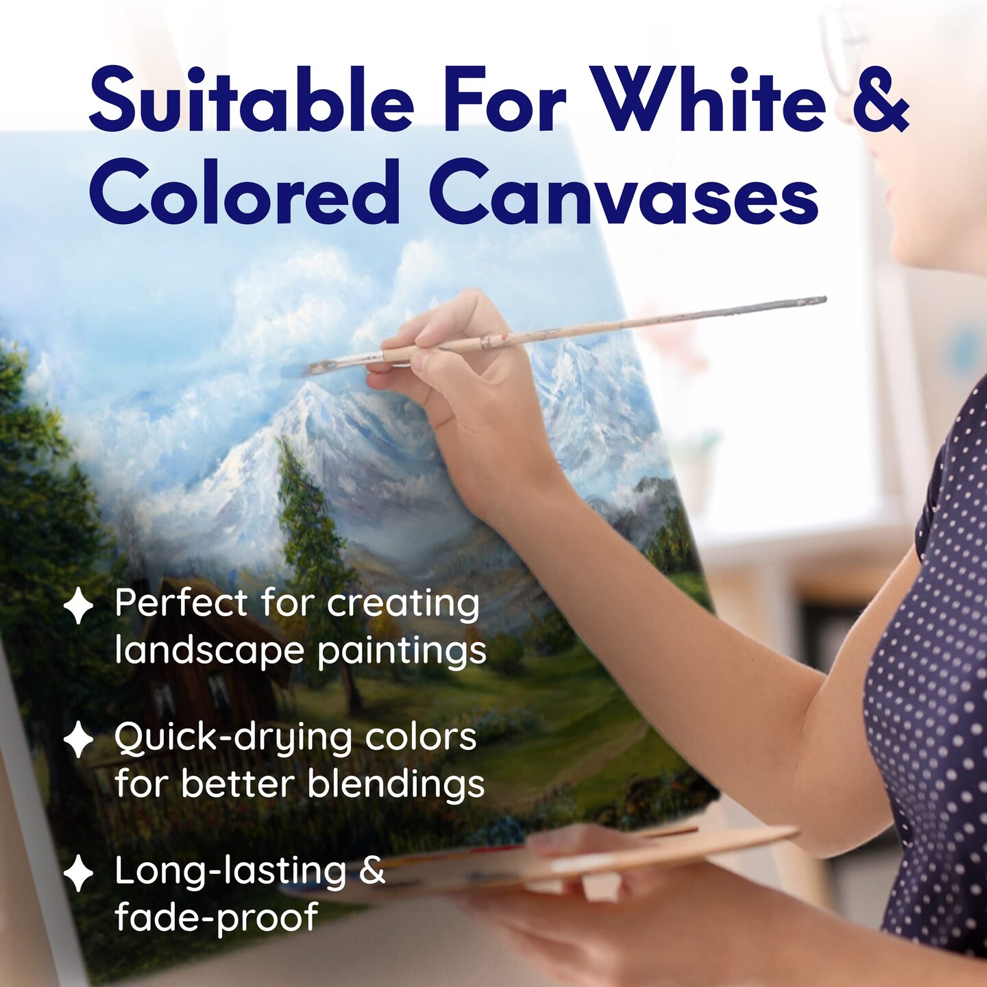 24 Oil Based Paints for Artists, Hobby Painters – Rich Pigment and Non Toxic Oil Painting Set for Artists - Ideal for Canvas, Wall Art, Landscape & Portrait Paintings