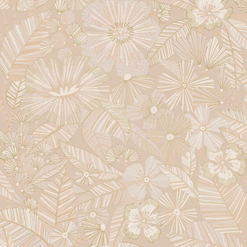 Tempaper &#x26; Co. Metallic Bloom Dusty Rose Peel and Stick Wallpaper