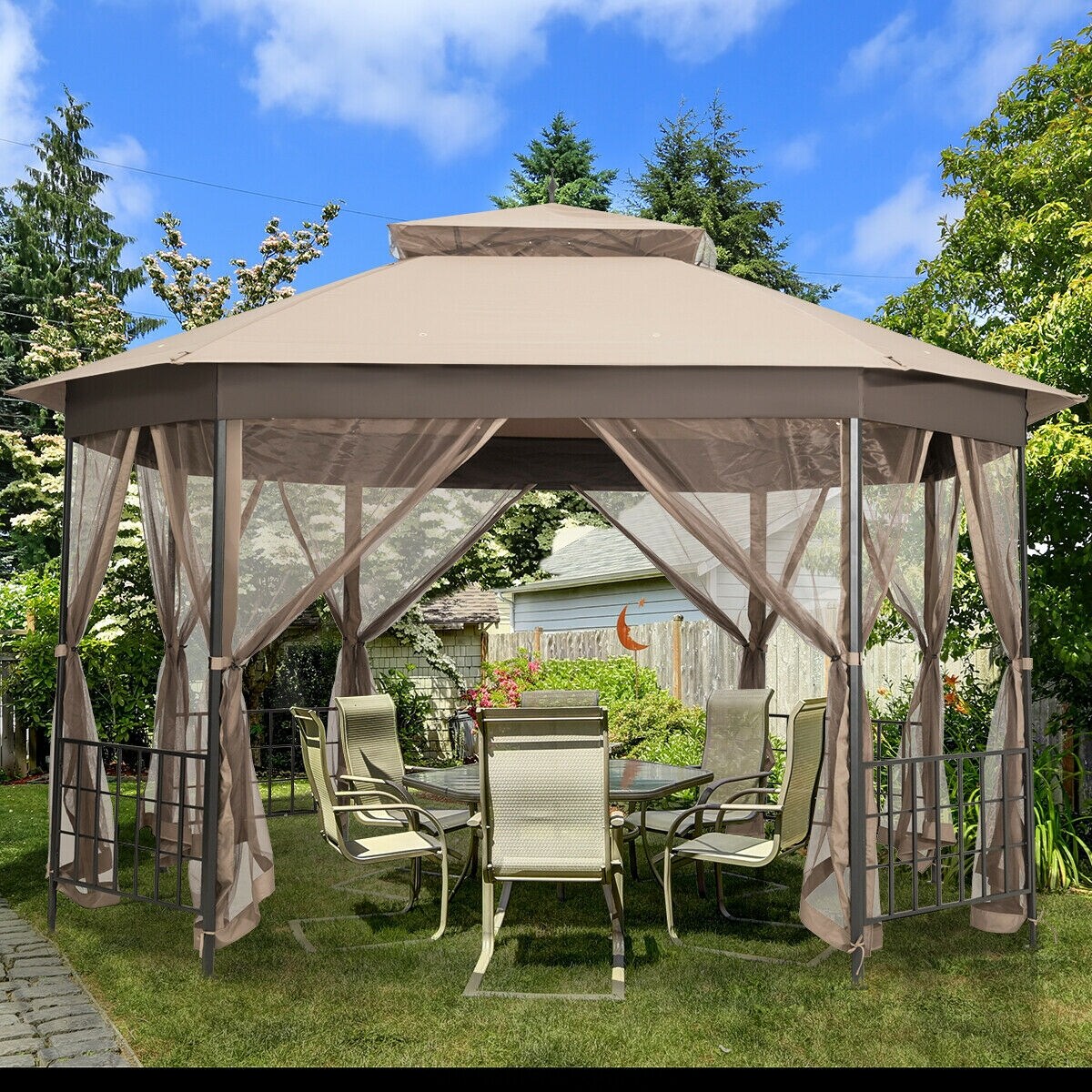 10&#x27;x 12&#x27; Octagonal Patio Gazebo
