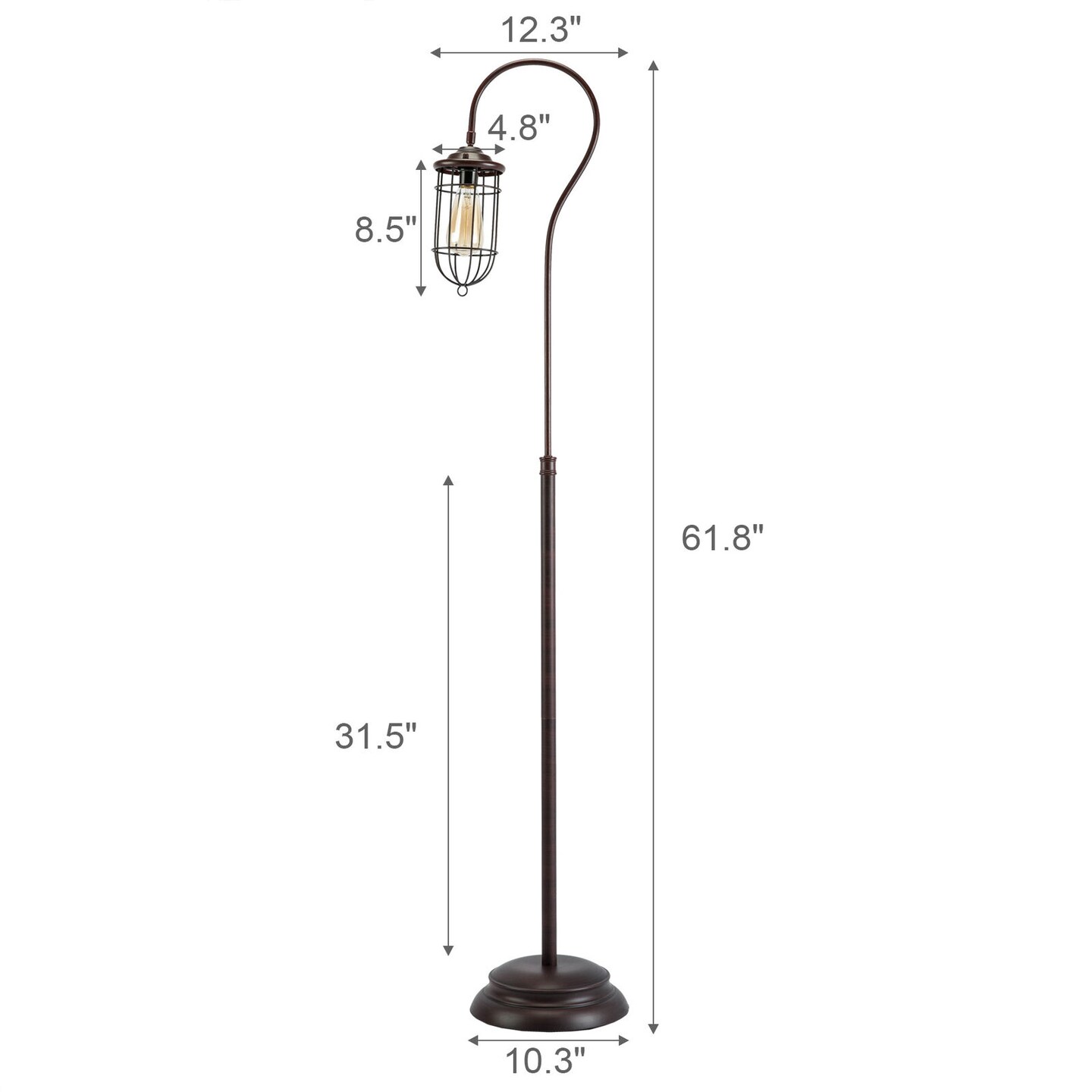 62 Inches Adjustable Standing Floor Lamp