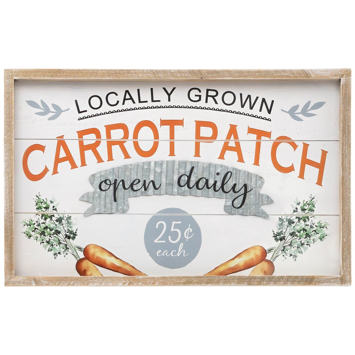 Northlight Carrot Patch Wooden Wall Sign - 15.75&#x22;