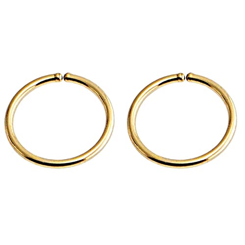 Amazon.com: Small Cartilage Hoop Earrings for Women/Men, Thin Piercing Hoop  Ring for Helix, Tragus, Conch, Nose (1 Pair 8mm,20g,14K Gold Filled) :  Handmade Products