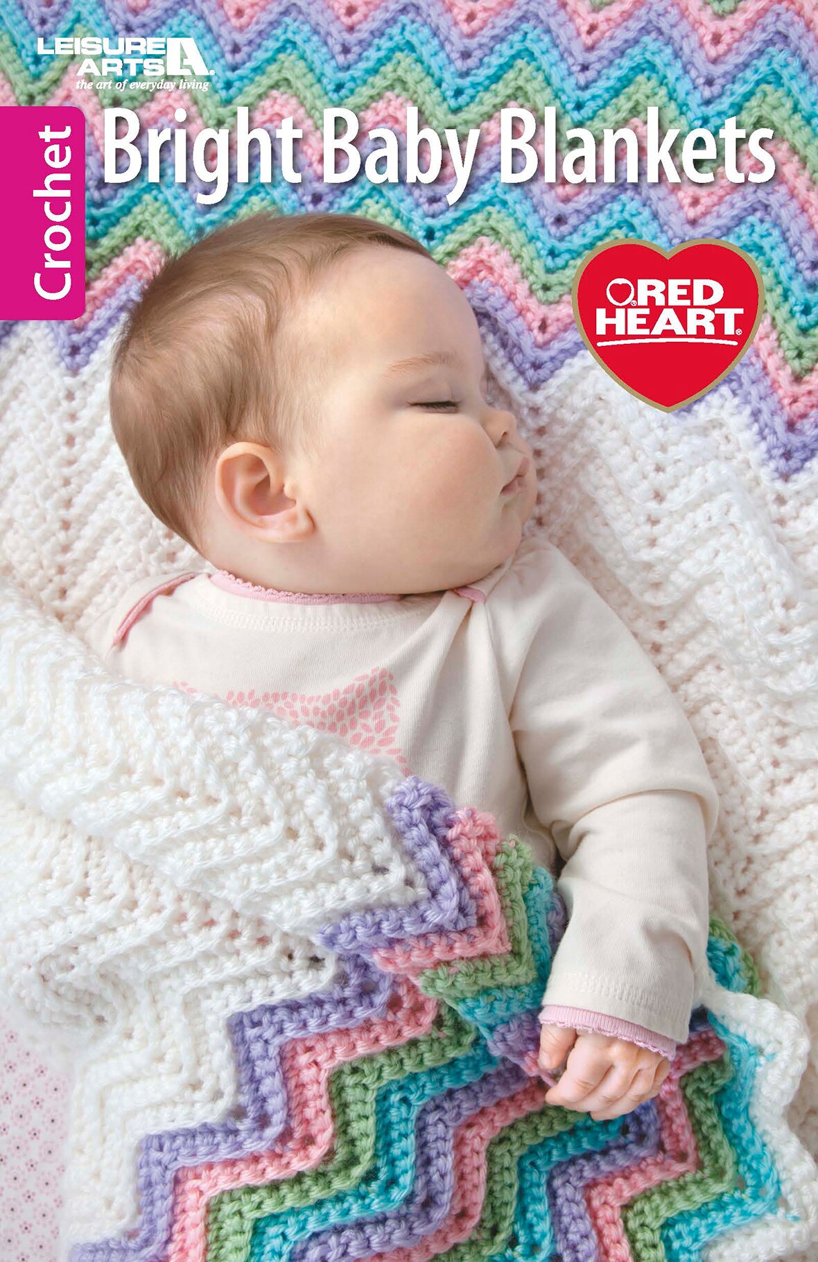 Leisure Arts Bright Baby Blankets Crochet Book