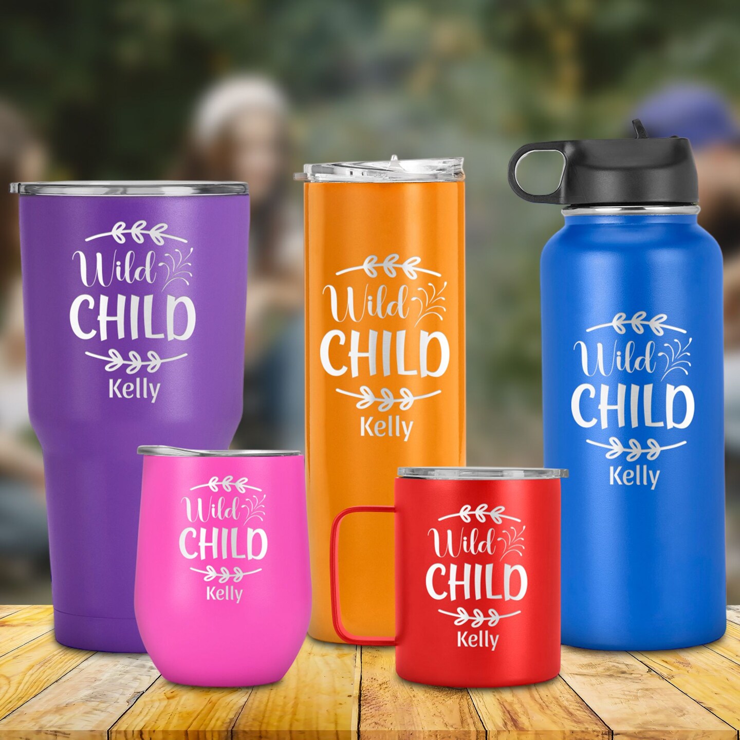 Birthday Engraved Name Metal Water Bottle