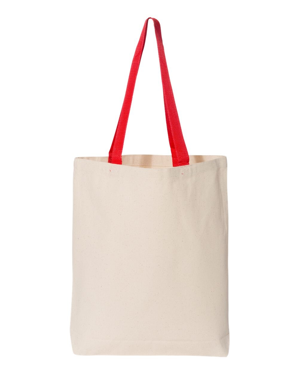 Q-Tees&#xAE; 11L Canvas Tote with Contrast Color Handles
