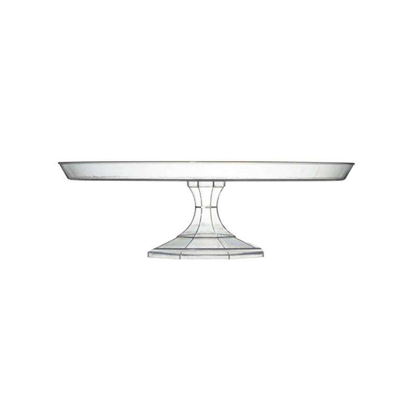 Clear Small Round Plastic Cake Stands - 10.5&#x22; (12 Cake Stands)