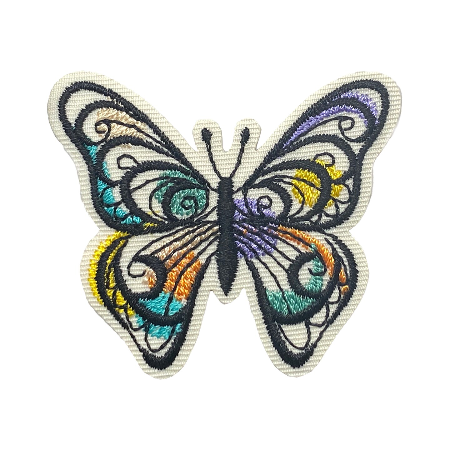 Butterfly Sketch, Bugs, Insects, Embroidered, Iron-on Patch