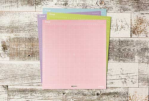 Cricut FabricGrip Adhesive Cutting Mat 12&#x22; x 12&#x22;, High Density Fabric Craft Cutting Mat, Made of Material to Withstand Increased Pressure. Use For Cricut Explore/Cricut Maker, (2 CT)