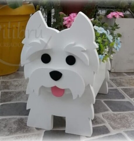 West Highland sale Terrier Planter Box