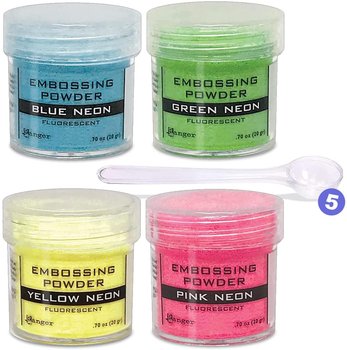 Ranger Neon Fluorescent Embossing Powders Bundle